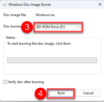 Burn ISO to Blu-ray on Windows 10/11
