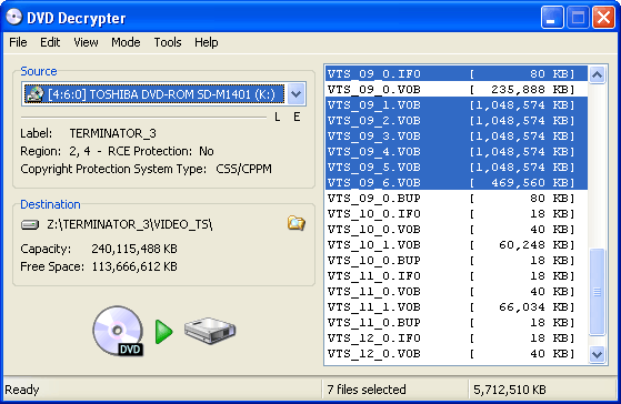 使用 DVD Decrypter 翻錄受複製保護的 DVD