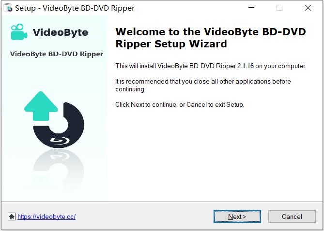 Installa VideoByte BD-DVD Ripper